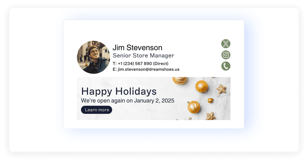 06 Holiday Email Signature Example