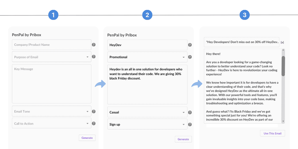 GoCustomer AI Email Writer GoCustomer AI Email Writer Interface