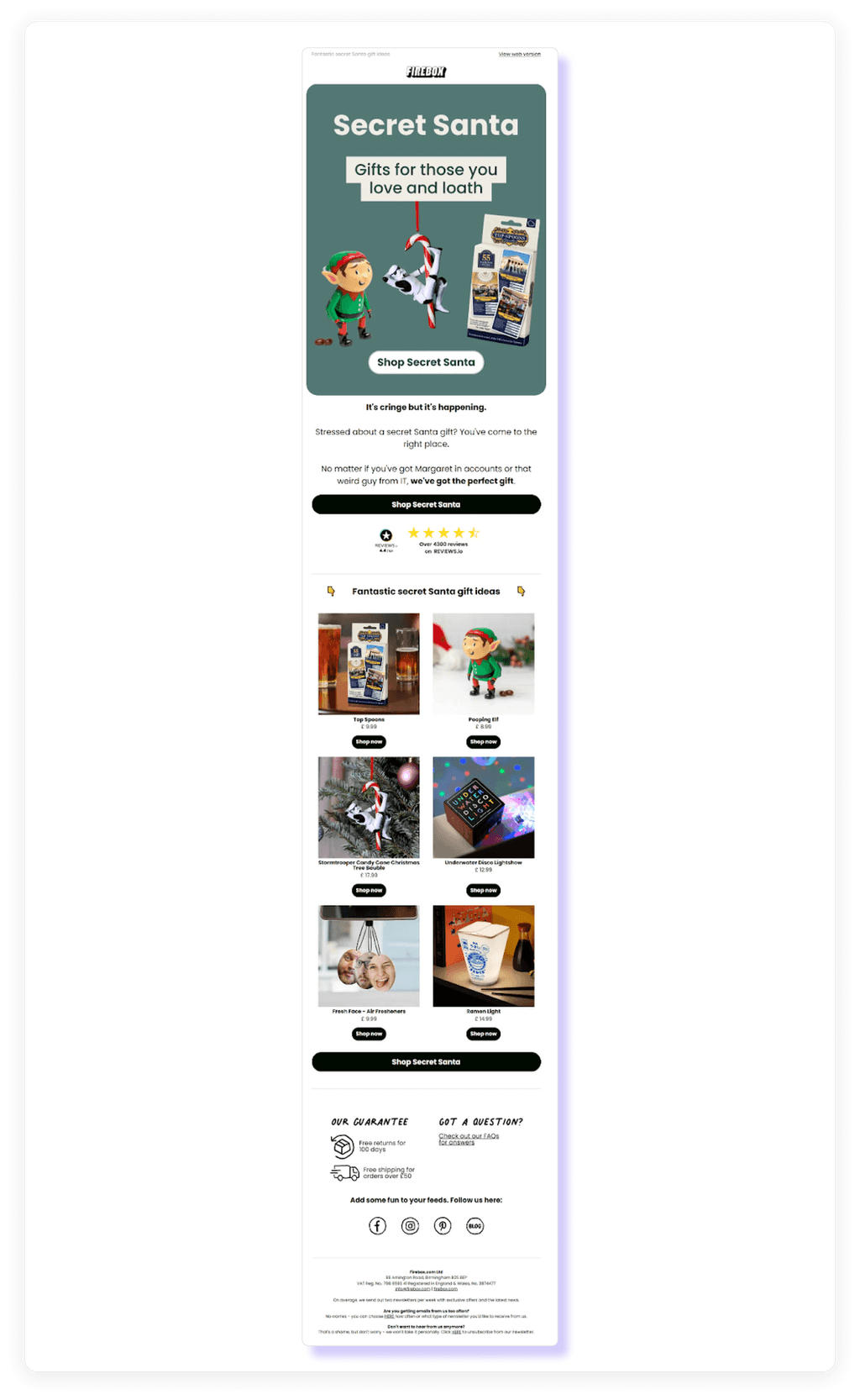 19 Christmas Email Template Example