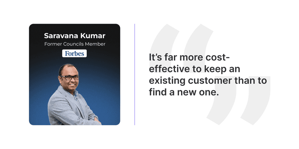 Saravana Kumar Former Councils Member customer retention