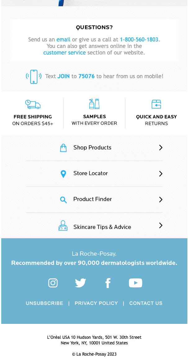 email examples La Roche Posay 2 email examples La Roche Posay 2