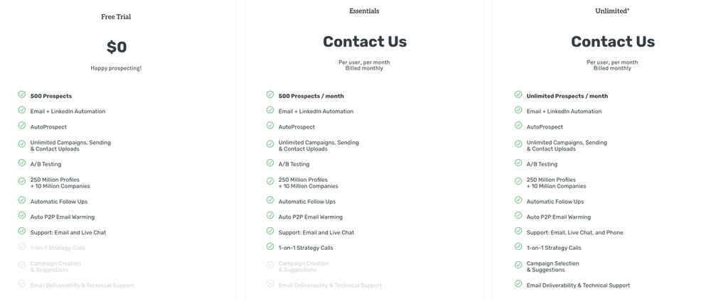 Growth Genius pricing cold email software growth genius pricing plan