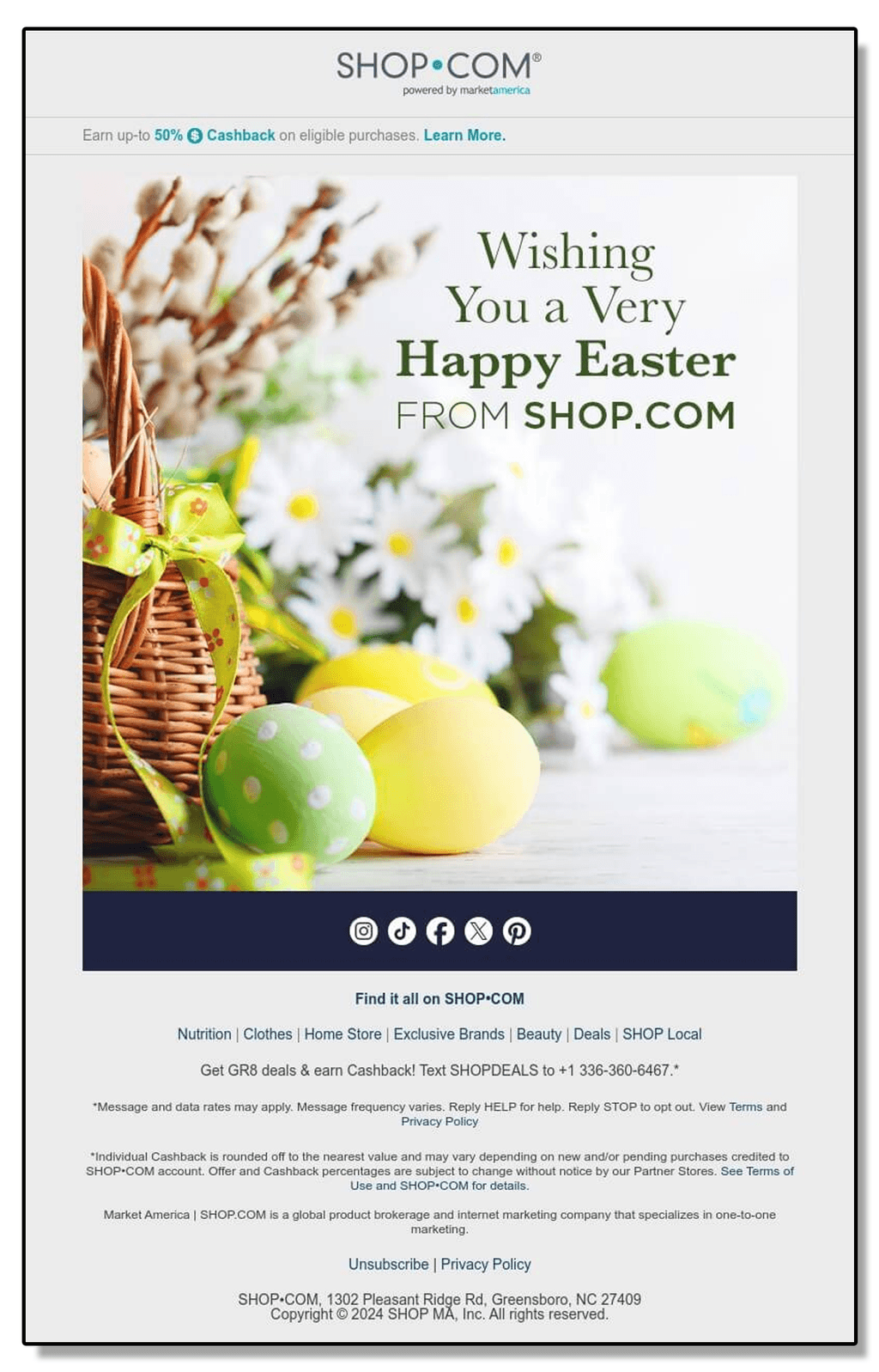 Easter Email Example Easter Email Example