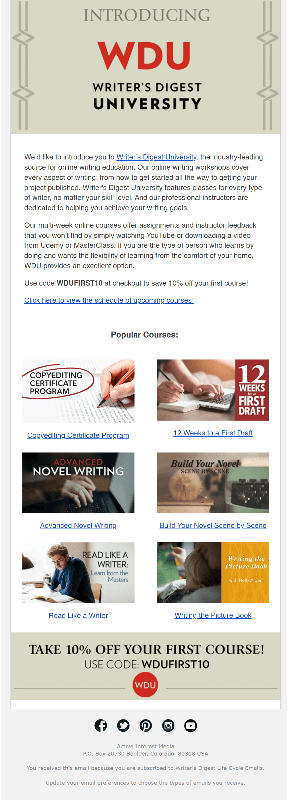 welcome series email #3 Writer's Digest welcome series email #3 Writer's Digest