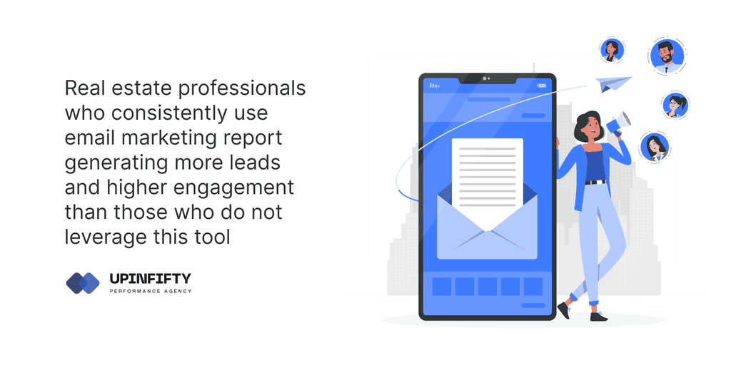 Real Estate Email Templates stats Real estate professionals who consistently use email marketing report generating more leads and higher engagement
