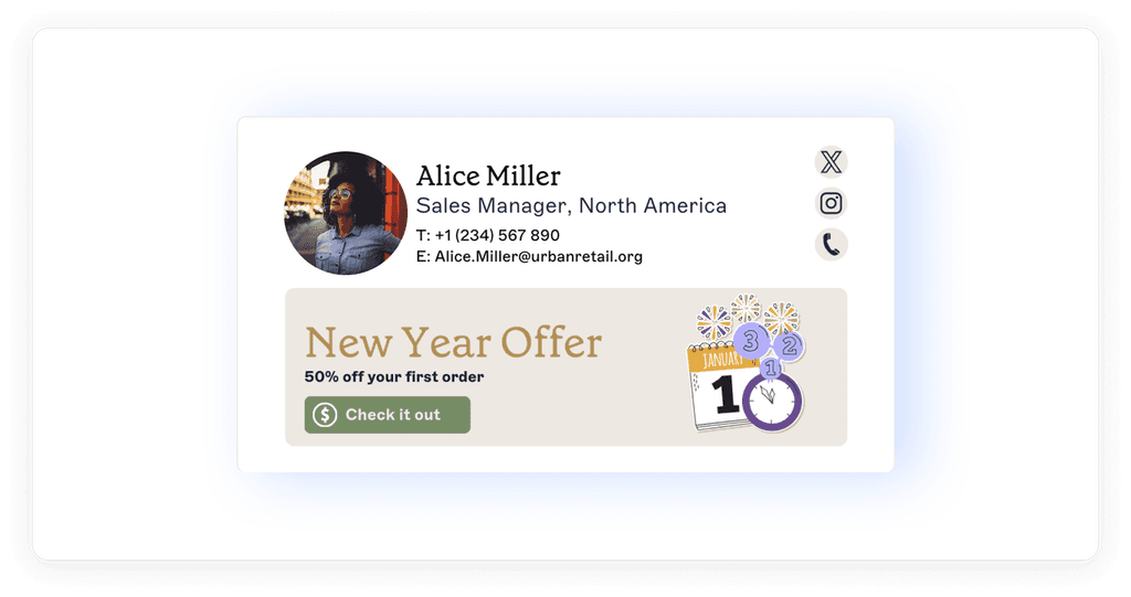 13 Holiday Email Signature Example